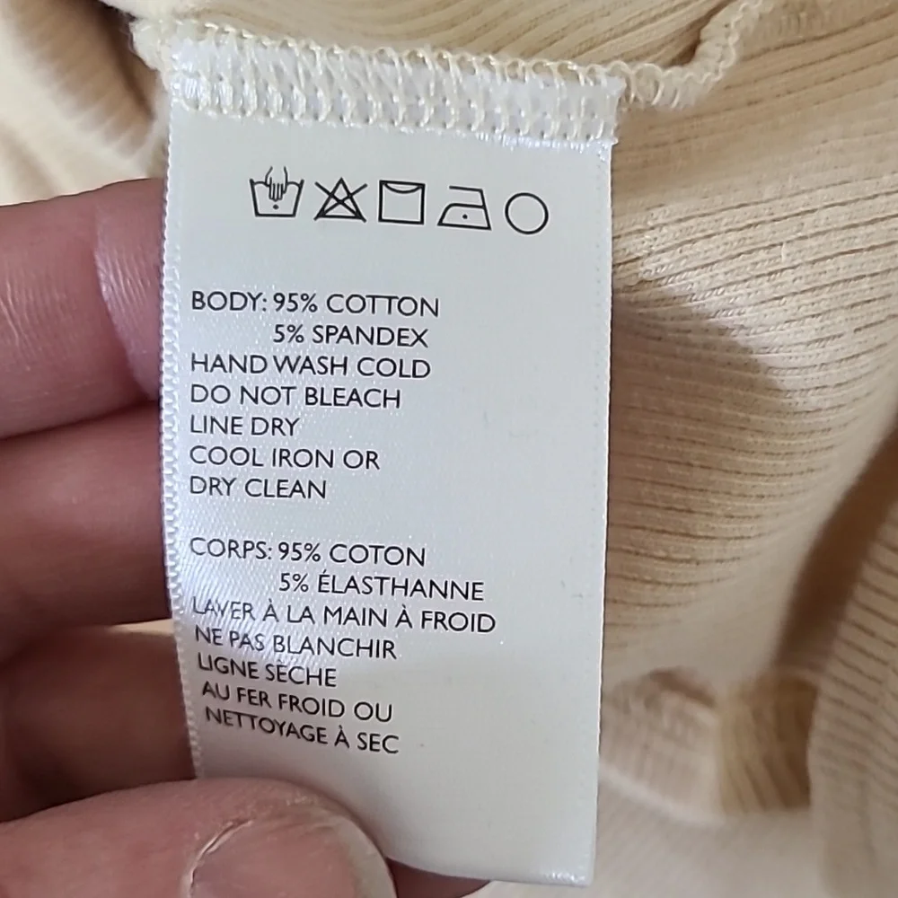 Urban Outfitters Romper Size Small Light Beige Ribbed Stretch Bodycon Casual Fun - Picture 6 of 6